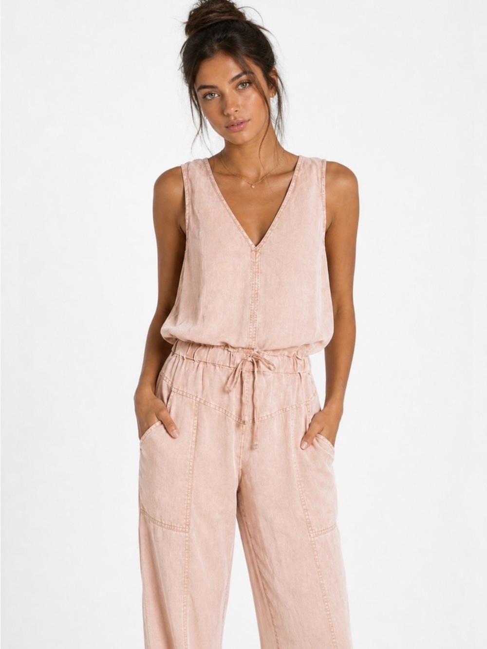 🤍 Young Fabulous & Broke Alex Linen Blend Jumpsuit 🤍